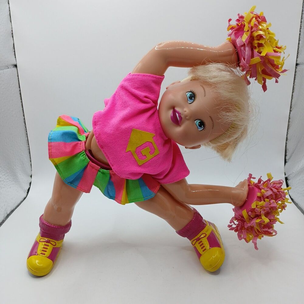 Vintage 1997 Casey Cartwheel Cheerleader Retro Doll 90s Toy Biz 11 in Doll Only
